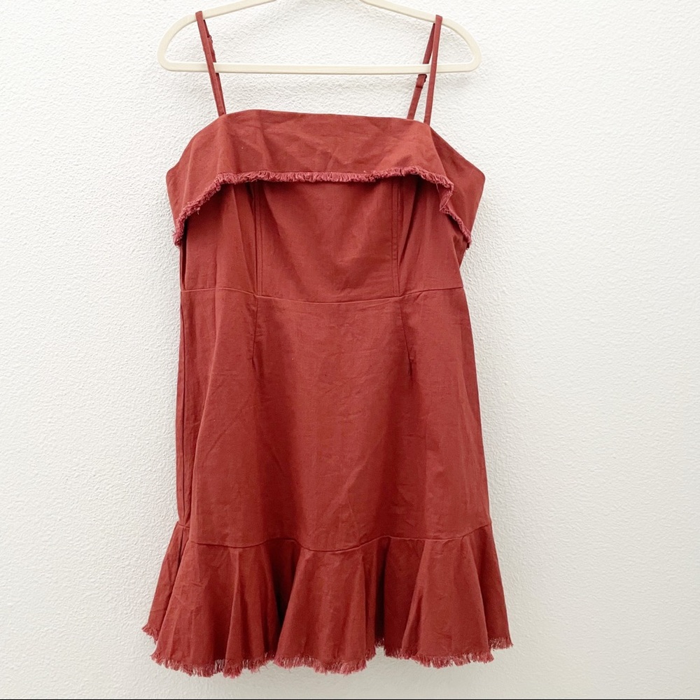 Asos cotton Linen strappy mini dress size 8